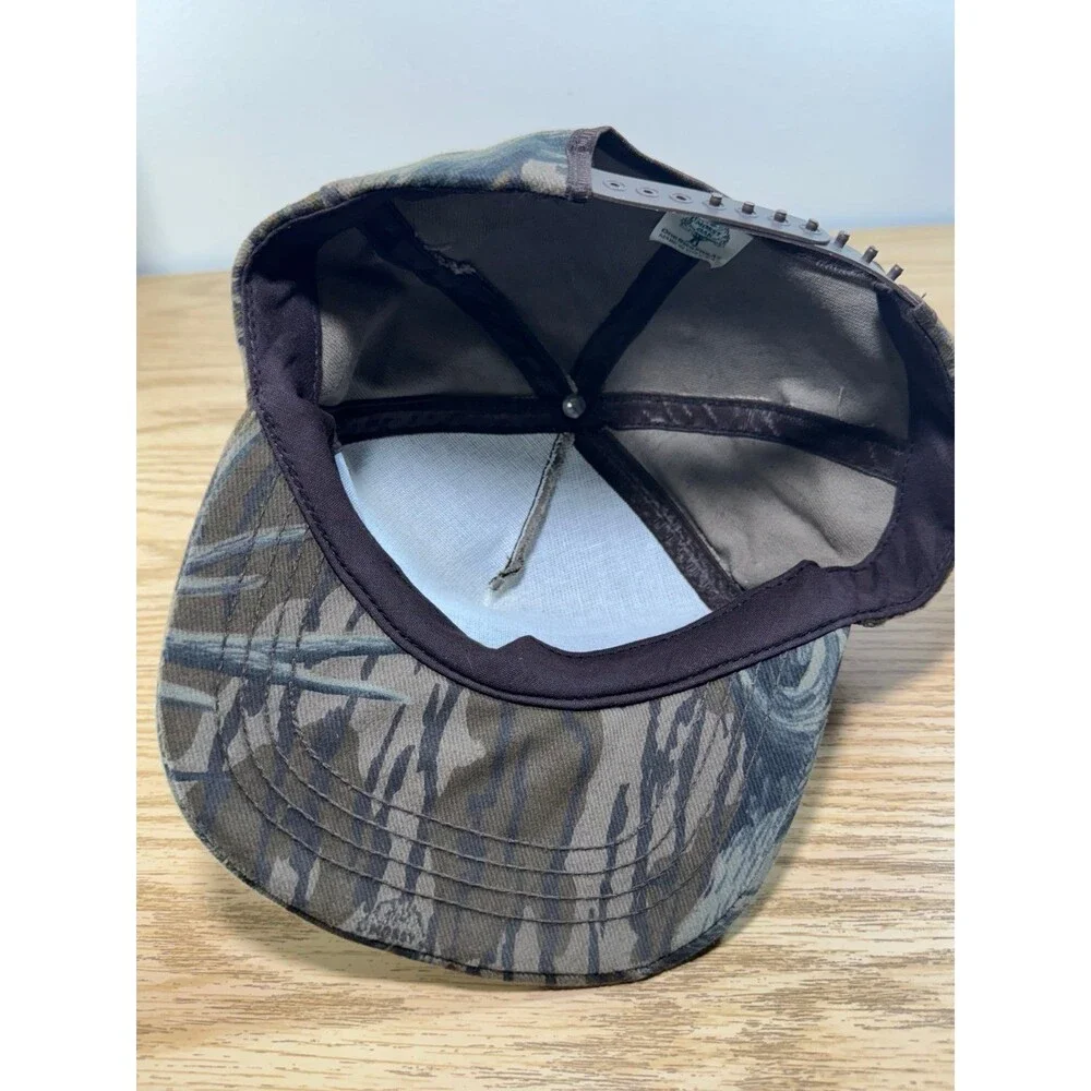 Vintage Gander Mountain Cap Mossy Oak‎ Camouflage Camo Adjustable Snapback Hat